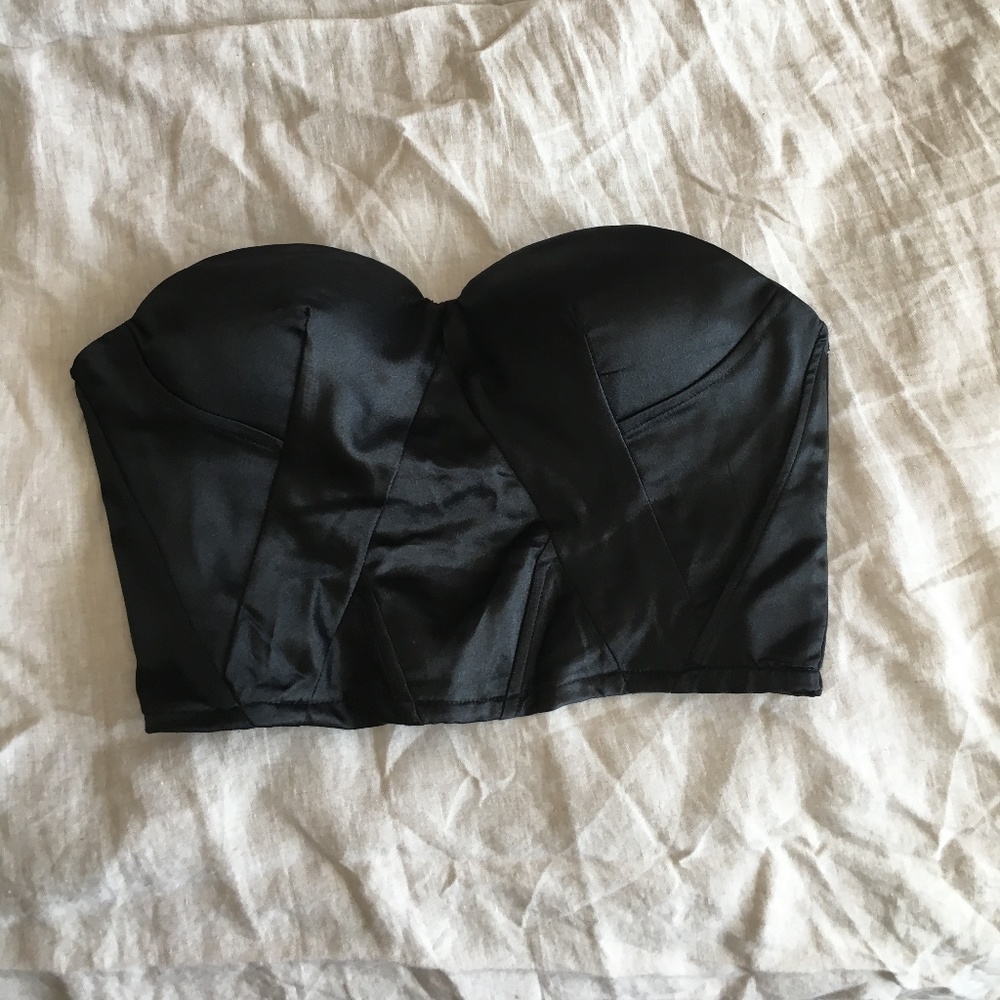 Womens Black Bustier Top